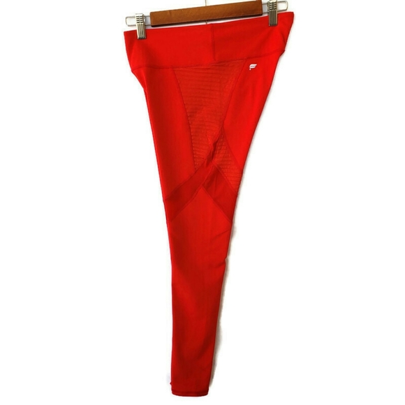 Fabletics Red Mesh Leggings Size: Small - Picture 7 of 7